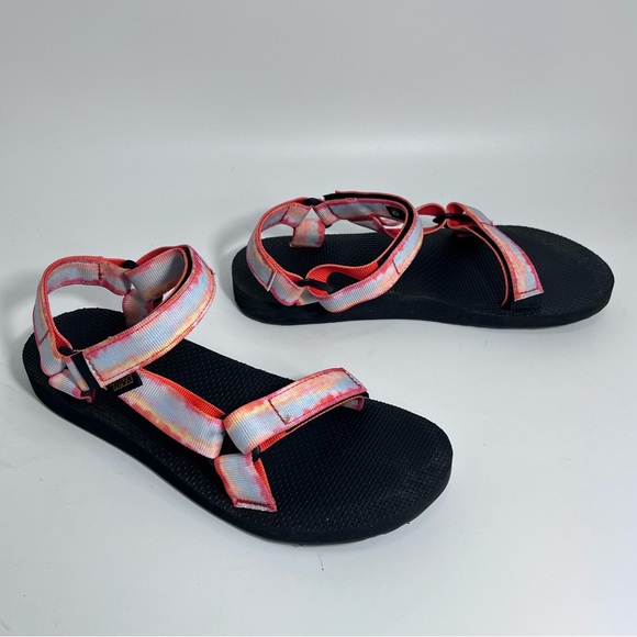 Teva Womens Universal Sorbet Red Tie Dye Outdoor Sandal Size 9 - Picture 2 of 6